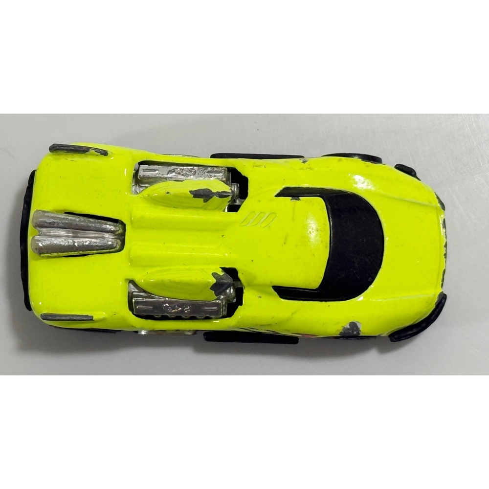 Hot Wheels Vulture Toy Car Kids 1:64 Neon Yellow Flame Graphics 2000 Mattel - Picture 5 of 6